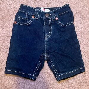 Levi's Kids Dark Blue Denim Shorts Size 18 Months